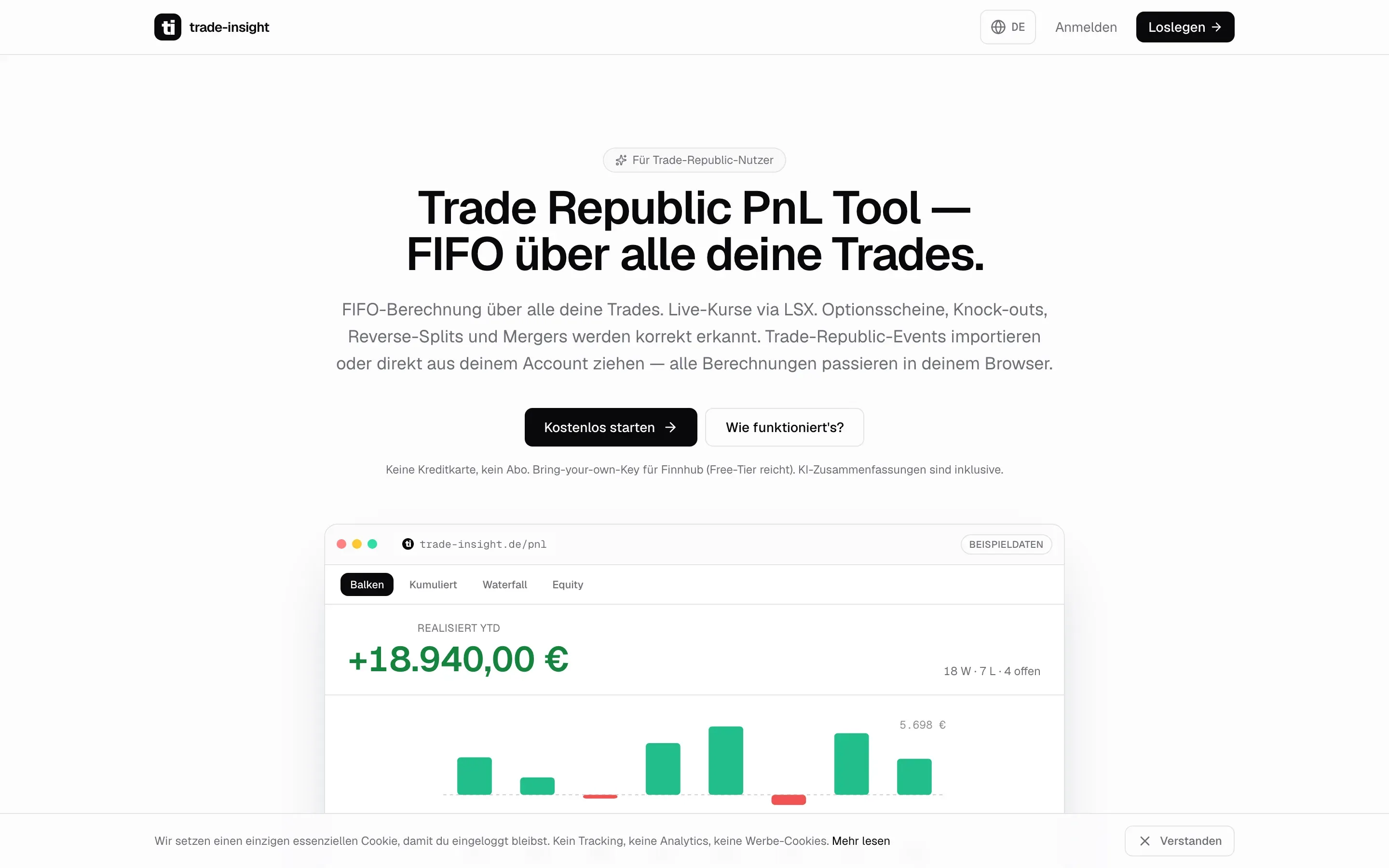 Trade Insight in a browser