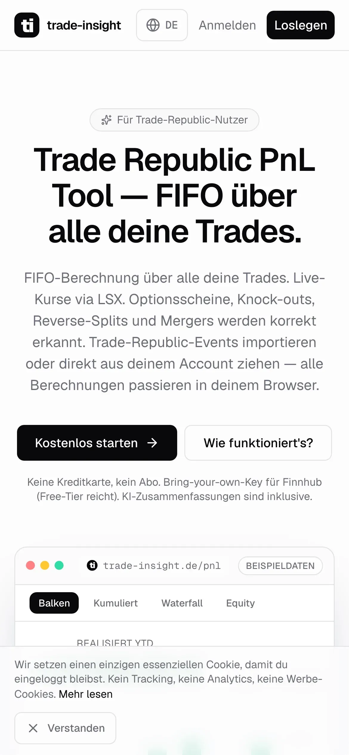 Trade Insight on a smartphone